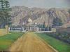 Sandeman Memorial with Murdar Mountain view painting early 1900 Sandeman Memorial with Murdar Mountain view painting early 1900
